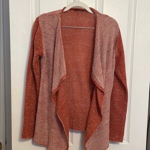 Women's Open Front Sweater - Rust
